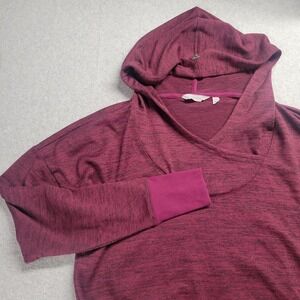 Athleta Hooded Batwing And‎ Robin Raspberry Heather Womens Size Medium Top